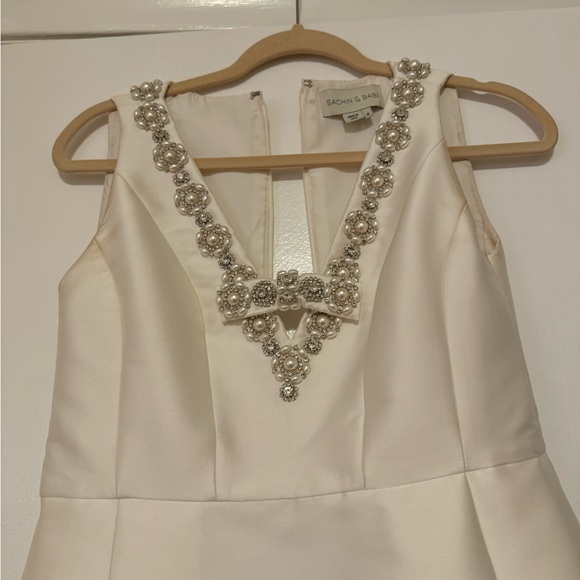 Worn Once BRIDAL Sachin & Babi Millie Dress - Off White - Picture 5 of 10